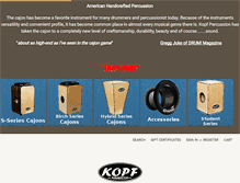 Tablet Screenshot of kopfpercussion.com